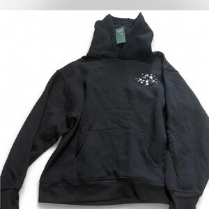 Wild Fable Black Hoodie Sweater with Star Design